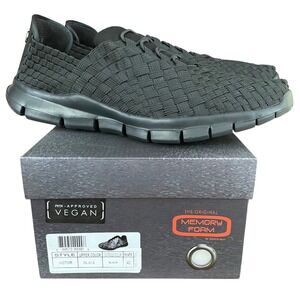 NEW Bernie Mev Victoria Woven Walking Shoe Black Slip On Sneaker US 11 EU 42 NIB
